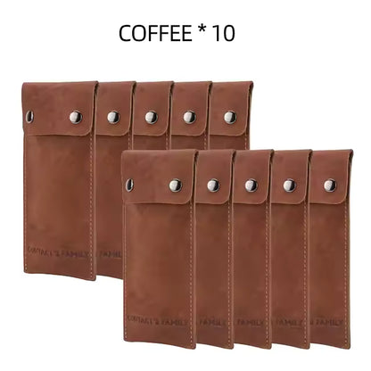 Portable Genuine Cowhide Leather Watch Case - 3/5/10 pcs. Wholesale Watch Pouch