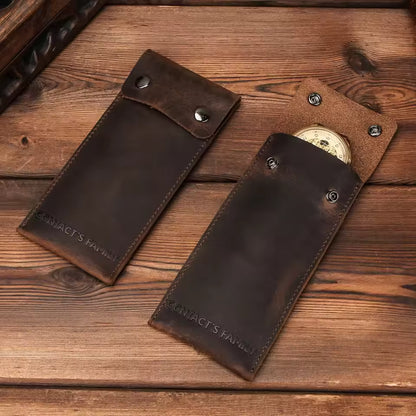 Portable Genuine Cowhide Leather Watch Case - 3/5/10 pcs. Wholesale Watch Pouch