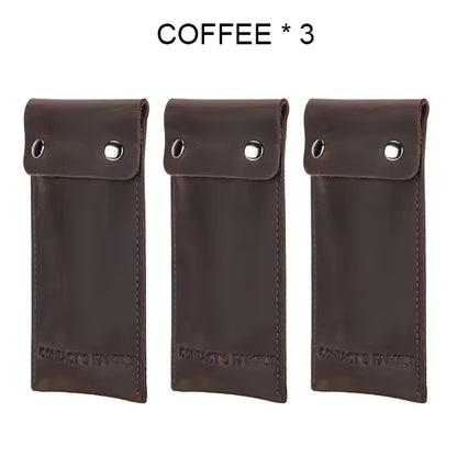 Portable Genuine Cowhide Leather Watch Case - 3/5/10 pcs. Wholesale Watch Pouch