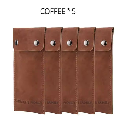 Portable Genuine Cowhide Leather Watch Case - 3/5/10 pcs. Wholesale Watch Pouch