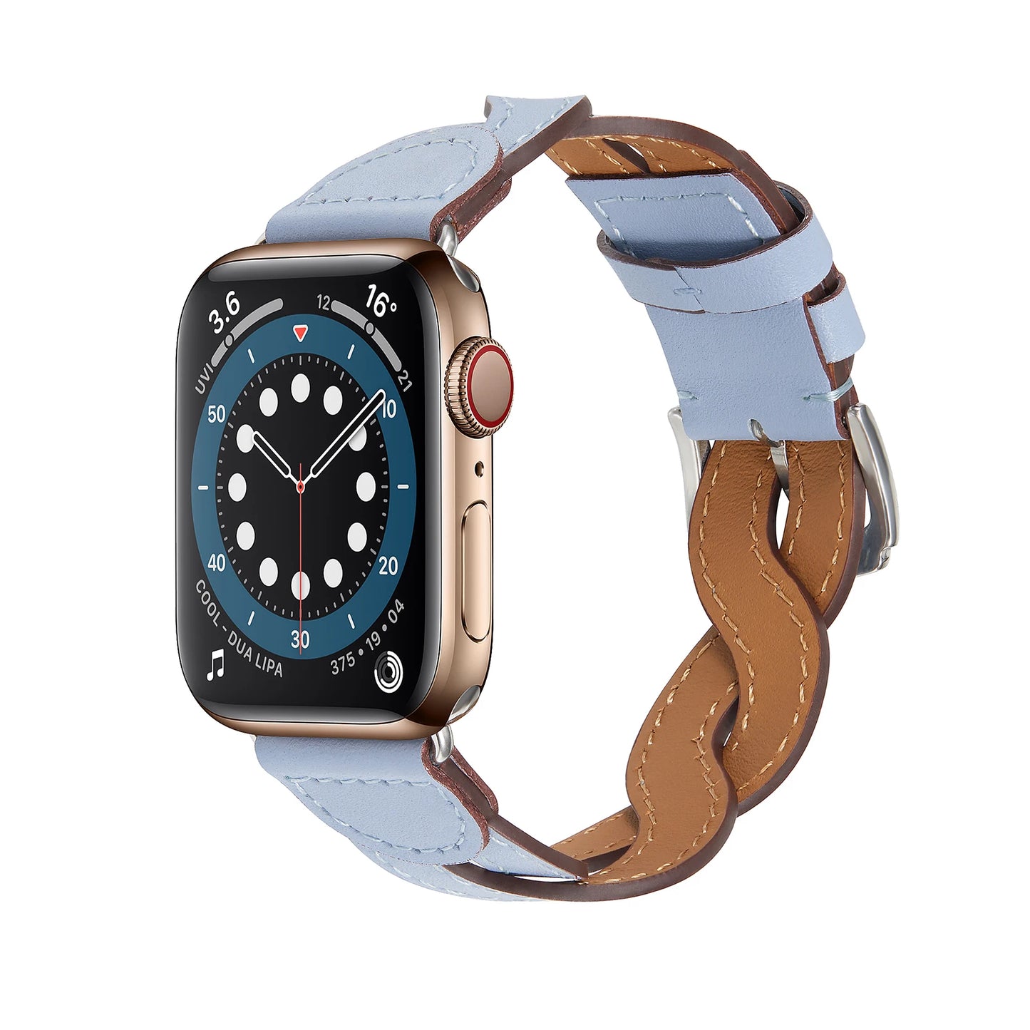 Premium Braided Leather Strap for Apple Watch Band iWatch Series Ultra2/10/9/8/7/6/5/4/3/SE