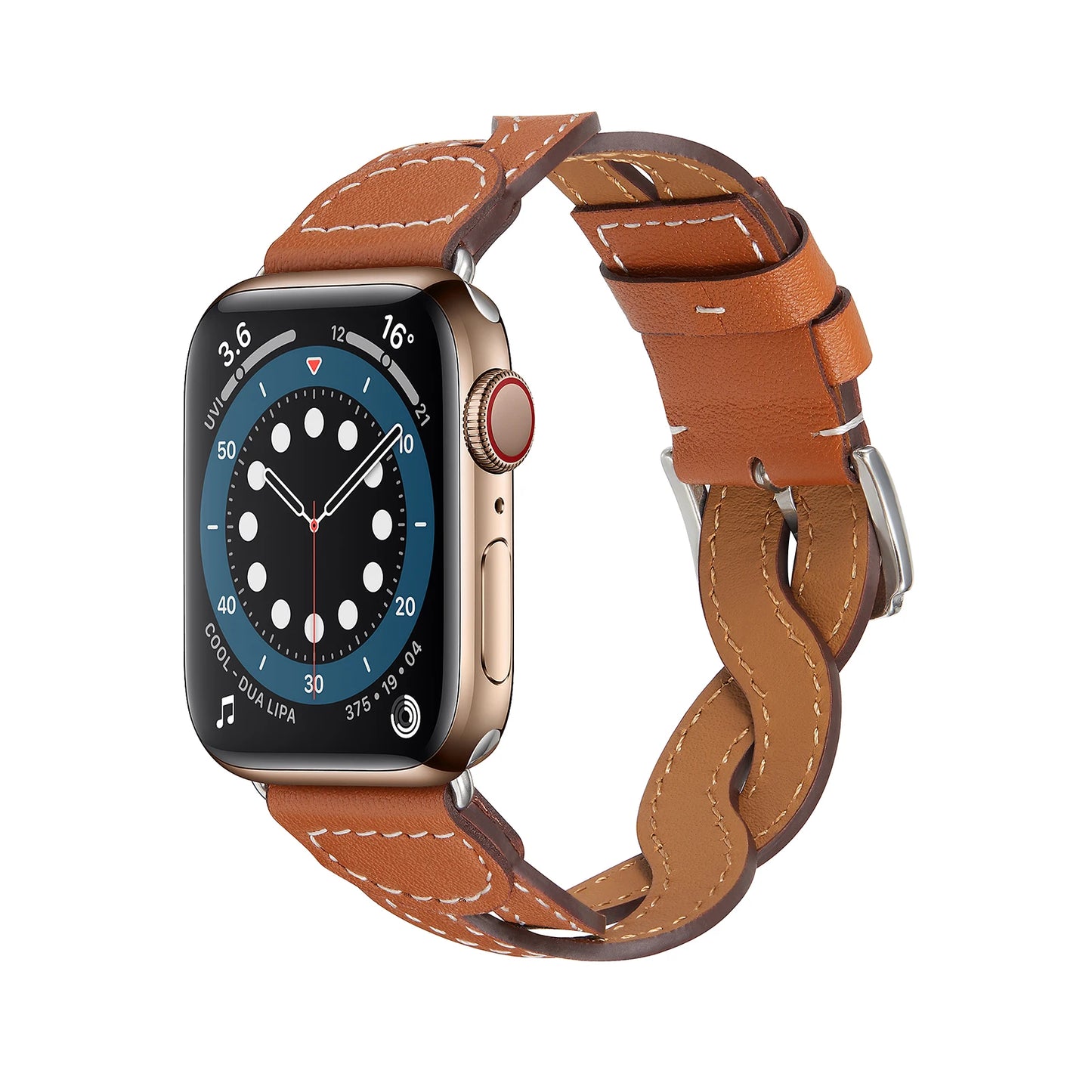 Premium Braided Leather Strap for Apple Watch Band iWatch Series Ultra2/10/9/8/7/6/5/4/3/SE