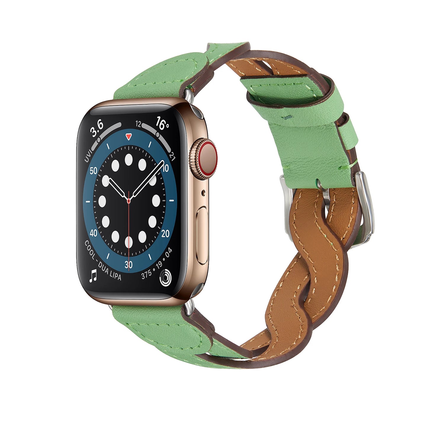 Premium Braided Leather Strap for Apple Watch Band iWatch Series Ultra2/10/9/8/7/6/5/4/3/SE