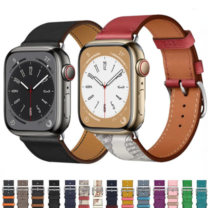 Premium Leather Strap for Apple Watch Ultra2 Band 49mm 46mm 45mm 41mm 44mm 42mm 40mm Series 10/9/8/7/6/5/4/SE