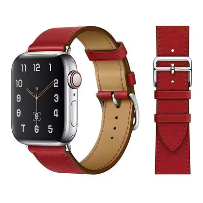 Premium Leather Strap for Apple Watch Ultra2 Band 49mm 46mm 45mm 41mm 44mm 42mm 40mm Series 10/9/8/7/6/5/4/SE