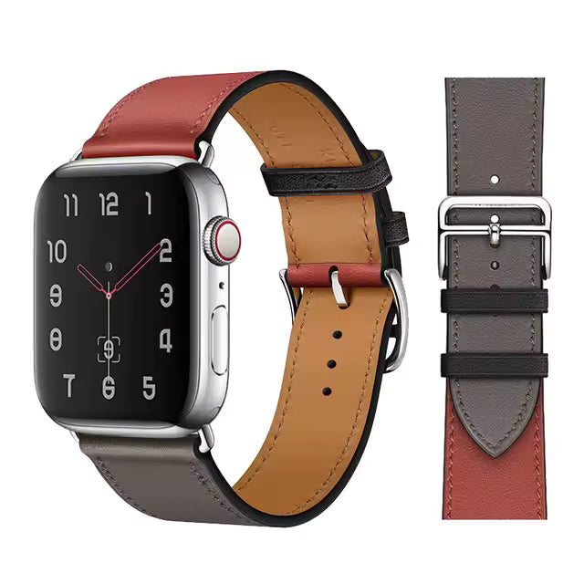 Premium Leather Strap for Apple Watch Ultra2 Band 49mm 46mm 45mm 41mm 44mm 42mm 40mm Series 10/9/8/7/6/5/4/SE