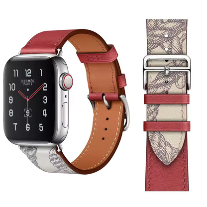 Premium Leather Strap for Apple Watch Ultra2 Band 49mm 46mm 45mm 41mm 44mm 42mm 40mm Series 10/9/8/7/6/5/4/SE