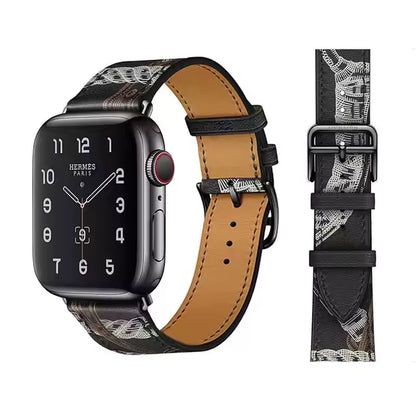 Premium Leather Strap for Apple Watch Ultra2 Band 49mm 46mm 45mm 41mm 44mm 42mm 40mm Series 10/9/8/7/6/5/4/SE