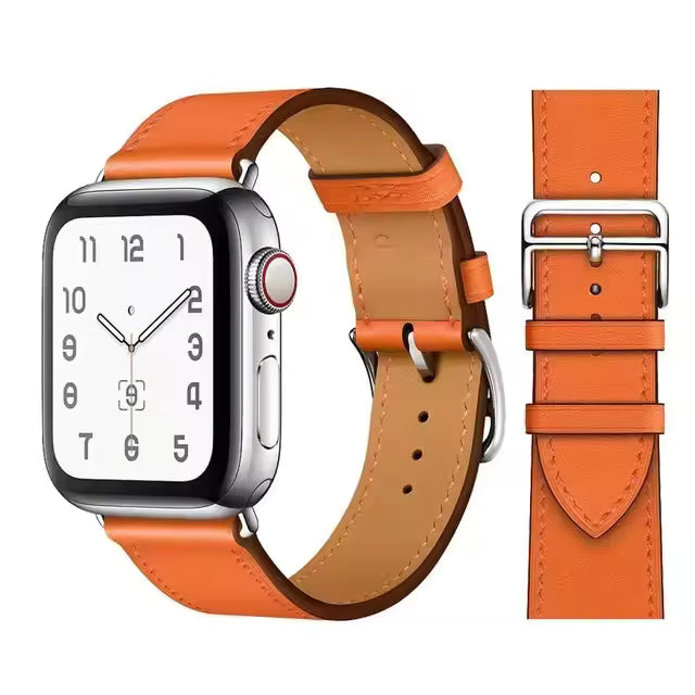 Premium Leather Strap for Apple Watch Ultra2 Band 49mm 46mm 45mm 41mm 44mm 42mm 40mm Series 10/9/8/7/6/5/4/SE