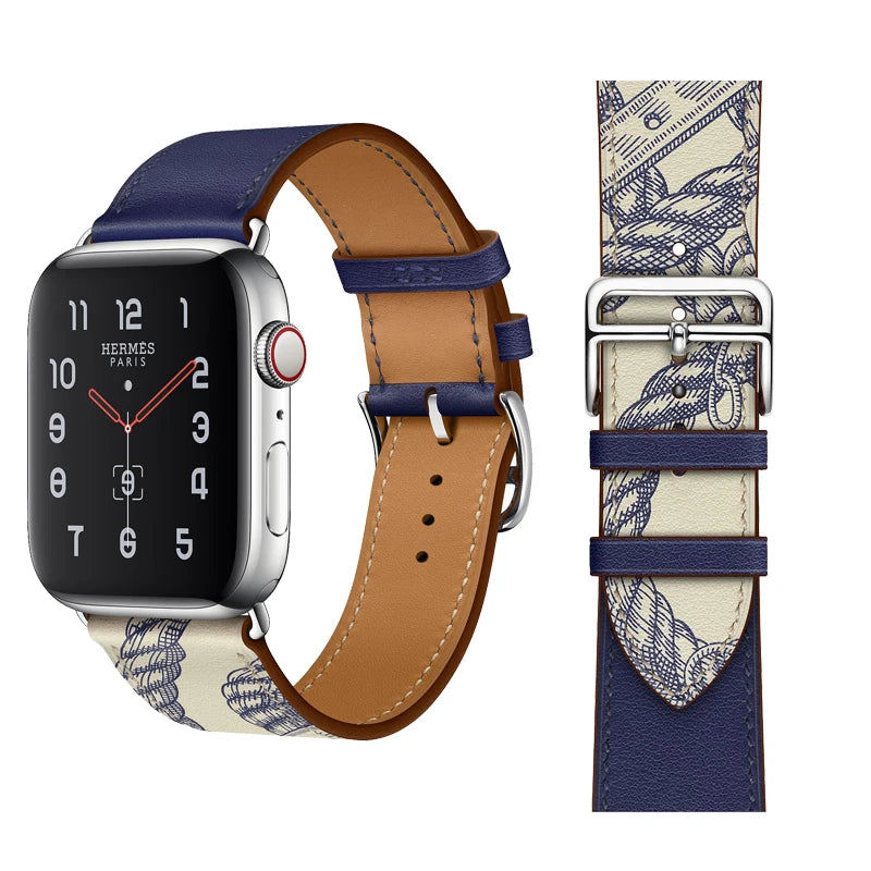 Premium Leather Strap for Apple Watch Ultra2 Band 49mm 46mm 45mm 41mm 44mm 42mm 40mm Series 10/9/8/7/6/5/4/SE