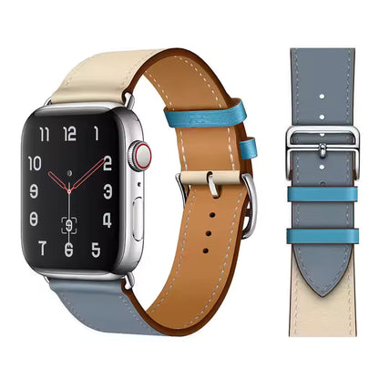Premium Leather Strap for Apple Watch Ultra2 Band 49mm 46mm 45mm 41mm 44mm 42mm 40mm Series 10/9/8/7/6/5/4/SE