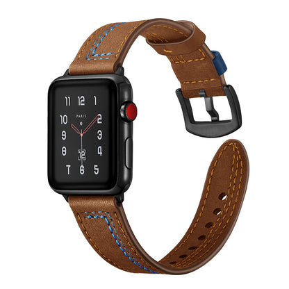 Premium Leather Strap for Apple Watch Band iWatch Series Ultra/2/9/8/7/6/5/4/3/SE