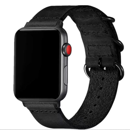 Premium Leather Three-Button Bracelet for Apple Watch Ultra Band 49mm 46mm 45mm 41mm 44mm 42mm 40mm Series 10/9/8/7/6/5/4/SE