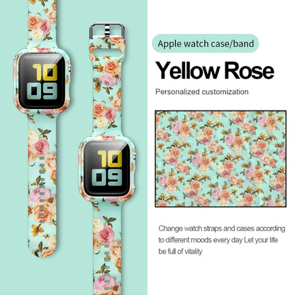 Printed Silicone Strap+Case for Apple Watch Band iWatch Series 9/8/7/6/5/4/3/SE