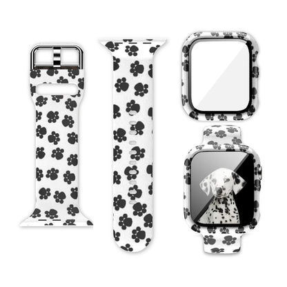 Printed Silicone Strap+Case for Apple Watch Band iWatch Series 9/8/7/6/5/4/3/SE