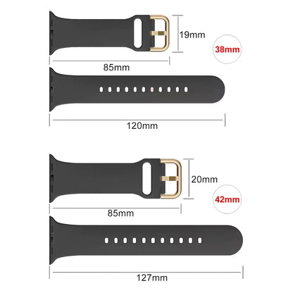 Silicone Bracelet for Apple Watch Band iWatch Series Ultra/11/10/9//7/6/5/4/SE