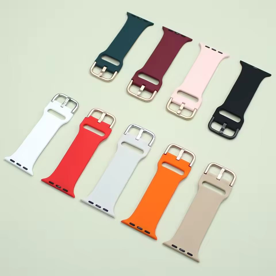 Silicone Bracelet for Apple Watch Band iWatch Series Ultra/3/11/10/9/8/7/6/5/4/SE