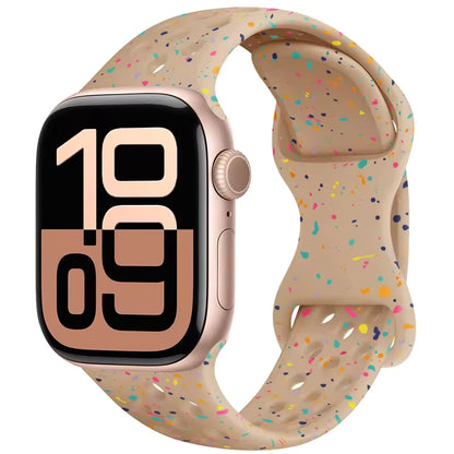 Silicone Breathable Bracelet for Apple Watch Band iWatch Series Ultra2/10/9/8/7/6/5/4/SE