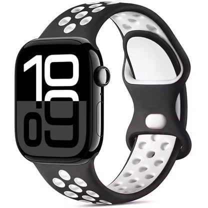 Silicone Breathable Bracelet for Apple Watch Band iWatch Series Ultra2/10/9/8/7/6/5/4/SE