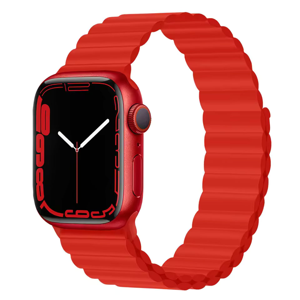 Silicone Magnetic Bracelet for Apple Watch Band iWatch Series Ultra3/11/10/9/8/7/6/5/4/SE