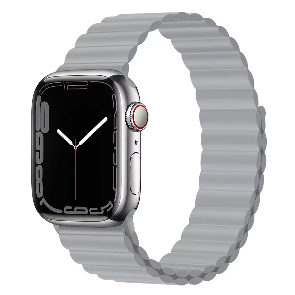 Silicone Magnetic Bracelet for Apple Watch Band iWatch Series Ultra3/11/10/9/8/7/6/5/4/SE