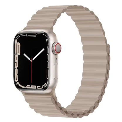 Silicone Magnetic Bracelet for Apple Watch Band iWatch Series Ultra3/11/10/9/8/7/6/5/4/SE