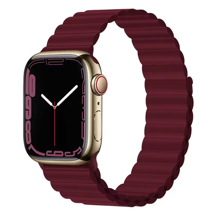 Silicone Magnetic Bracelet for Apple Watch Band iWatch Series Ultra3/11/10/9/8/7/6/5/4/SE