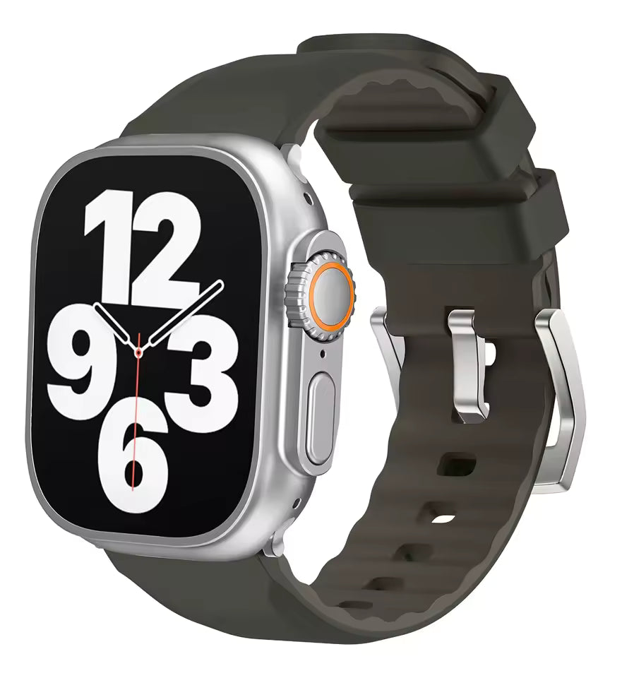 Two-Tone Silicone Strap for Apple Watch Band iWatch Series Ultra 3/2/11/10/9/8/7/6/5/4/SE