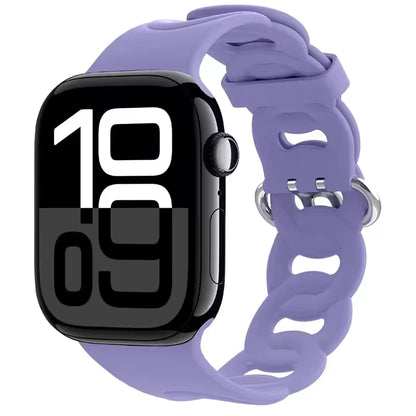 Silicone Sports Bracelet for Apple Watch band iWatch Series 10/9/8/7/Ultra/6/5/4/SE
