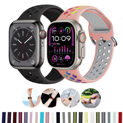 Silicone Sports Bracelet for Apple Watch Band iWatch Series Ultra3/2/11/10/9/8/7/6/5/4/SE