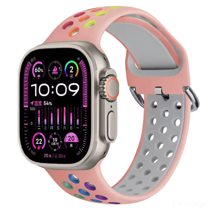 Silicone Sports Bracelet for Apple Watch Band iWatch Series Ultra3/2/11/10/9/8/7/6/5/4/SE