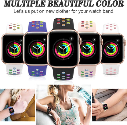 Silicone Sports Bracelet for Apple Watch Band iWatch Series Ultra3/2/11/10/9/8/7/6/5/4/SE