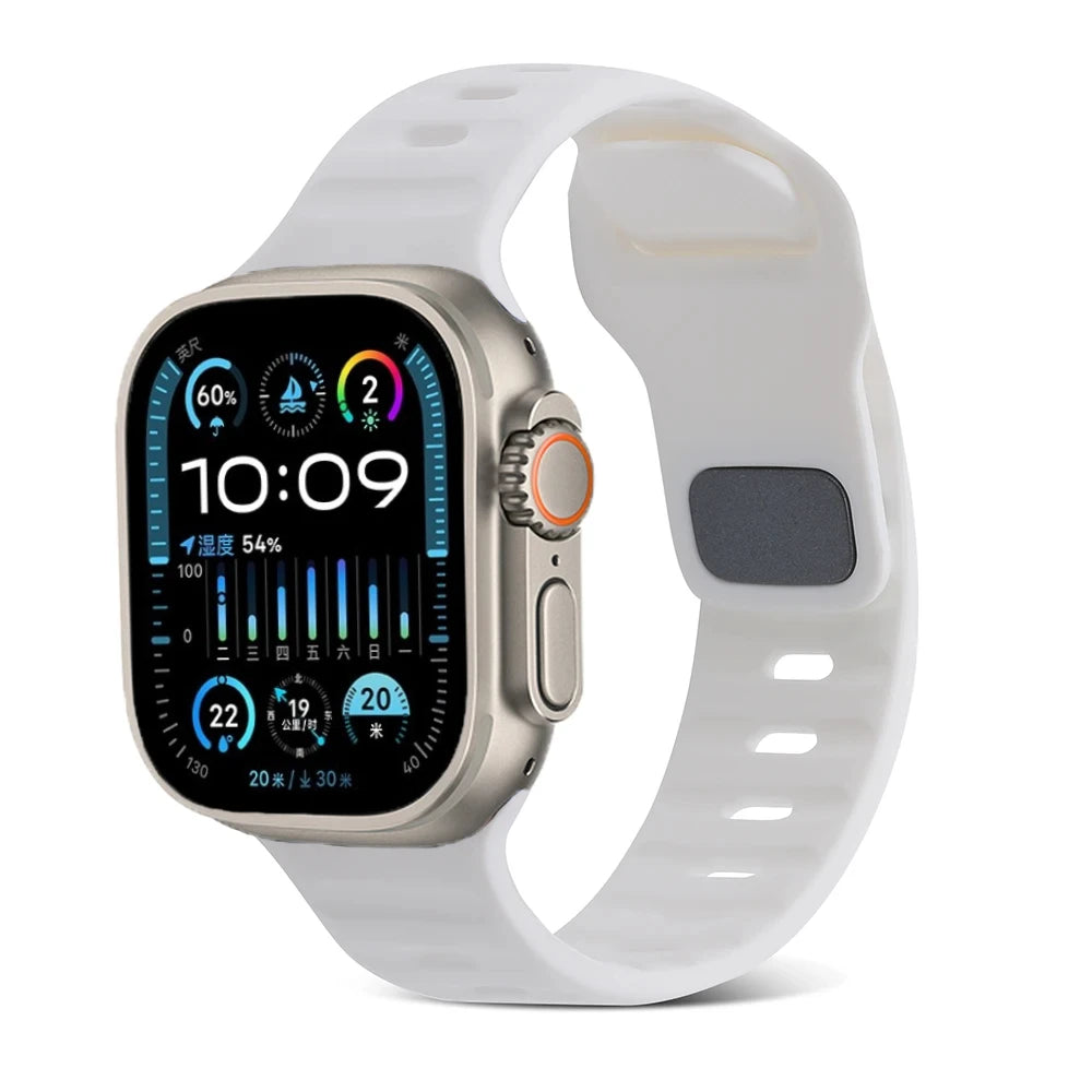 Silicone Sports Strap for Apple Watch Band iWatch Series Ultra2/11/10/9/8/7/6/5/4/3/SE2