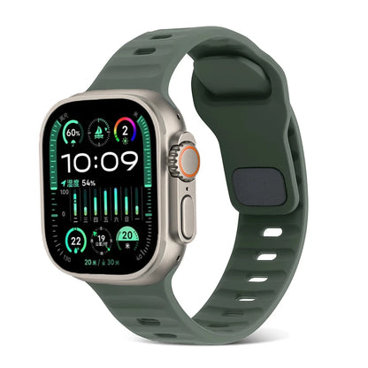 Silicone Sports Strap for Apple Watch Band iWatch Series Ultra2/11/10/9/8/7/6/5/4/3/SE2