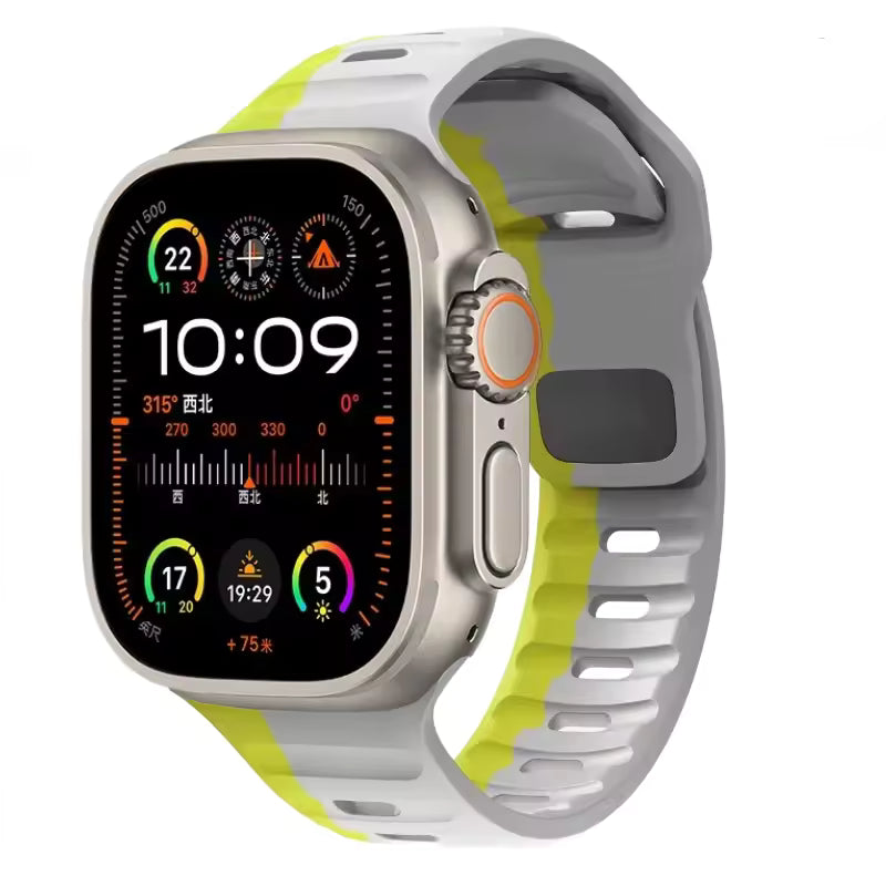 Silicone Sports Strap for Apple Watch Band iWatch Series Ultra2/11/10/9/8/7/6/5/4/3/SE2
