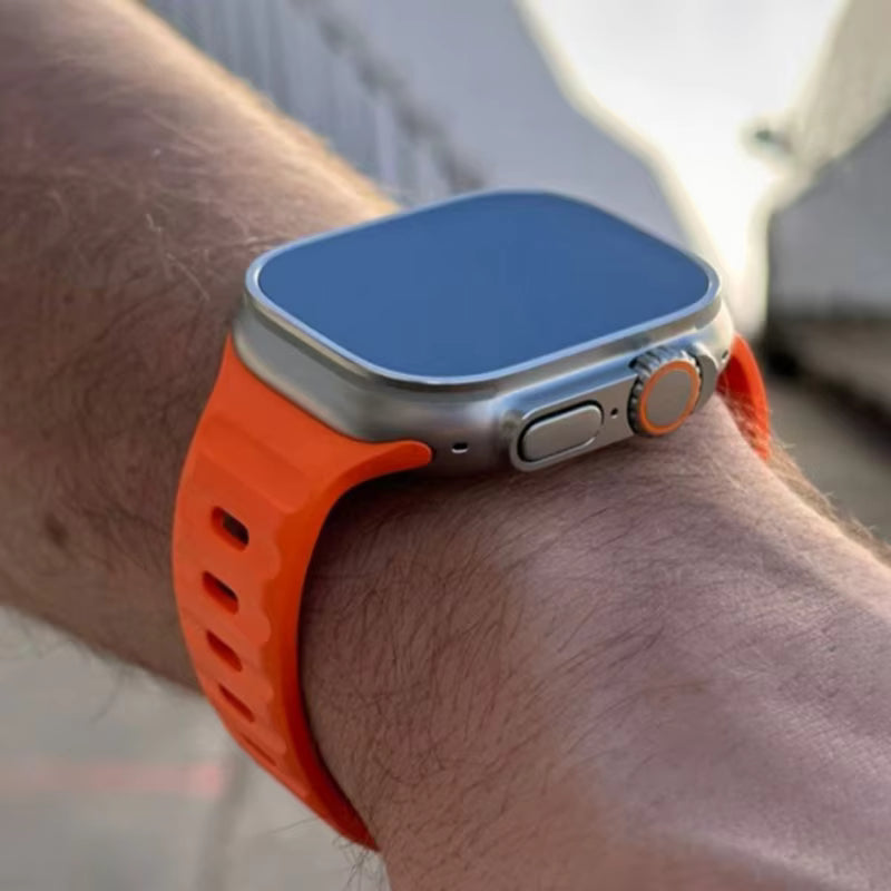 Silicone Sports Strap for Apple Watch Band iWatch Series Ultra2/11/10/9/8/7/6/5/4/3/SE2