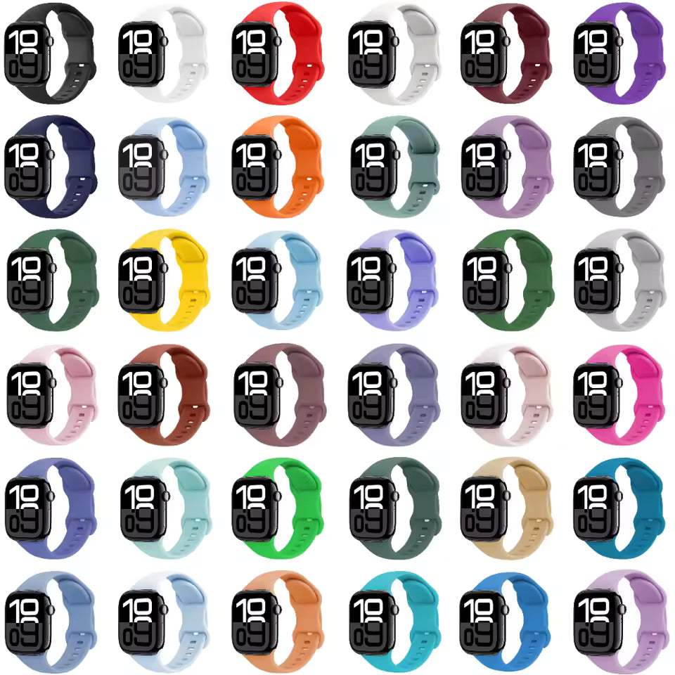 Silicone Strap for Apple Watch Band iWatch Series Ultra2/11/10/9/8/7/6/5/4/3/SE2