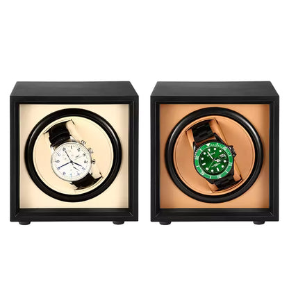 Single Slot Automatic Watch Winder - Luxury Wooden Watch Shaker Watch Box with Mabuchi Motor