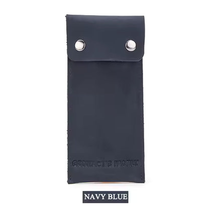 Single Slot Genuine Leather Watch Case for Men - Travel Portable Watch Pouch Holder