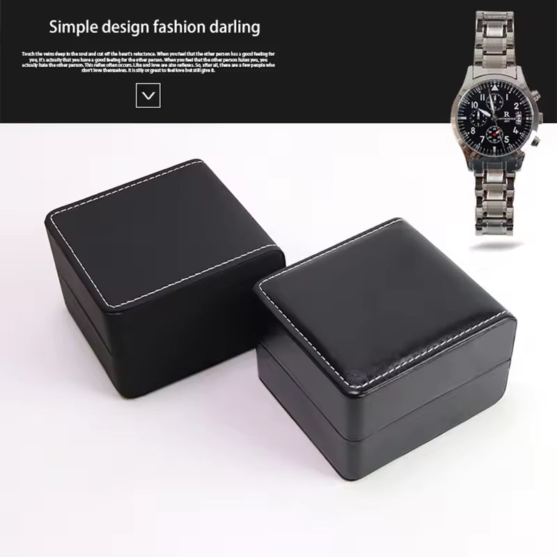 Single Slot Leather Watch Case with Pillow - Watch Organizer Gift for Men