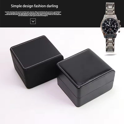 Single Slot Leather Watch Case with Pillow - Watch Organizer Gift for Men