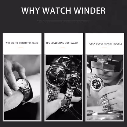 Single Slot Watch Winder with Mute Electric Swing - Watch Shaker, Mechanical Watch Box