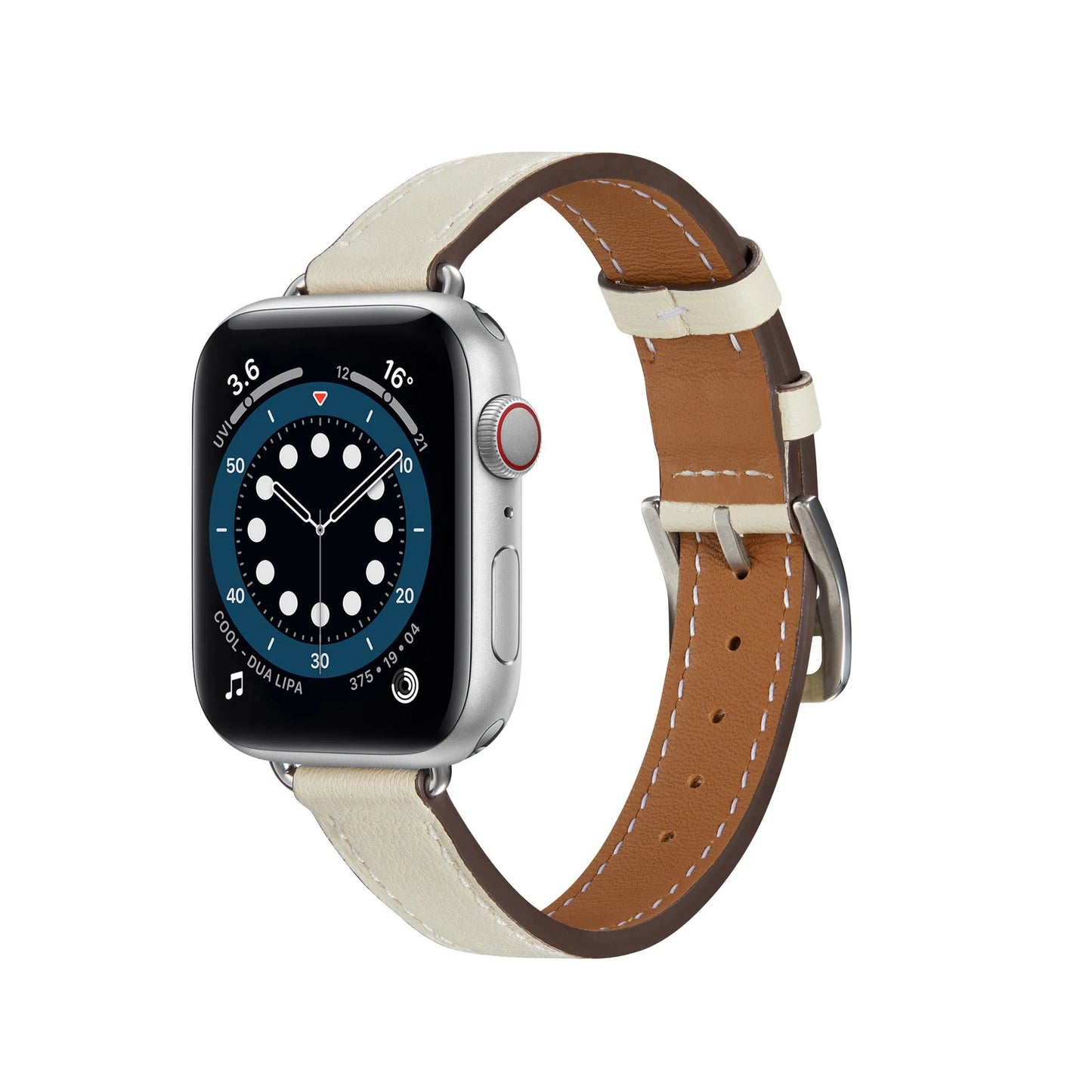 Slim-fit Leather Strap for Apple Watch Band iWatch Series Ultra/3/11/10/9/8/7/6/5/4/SE