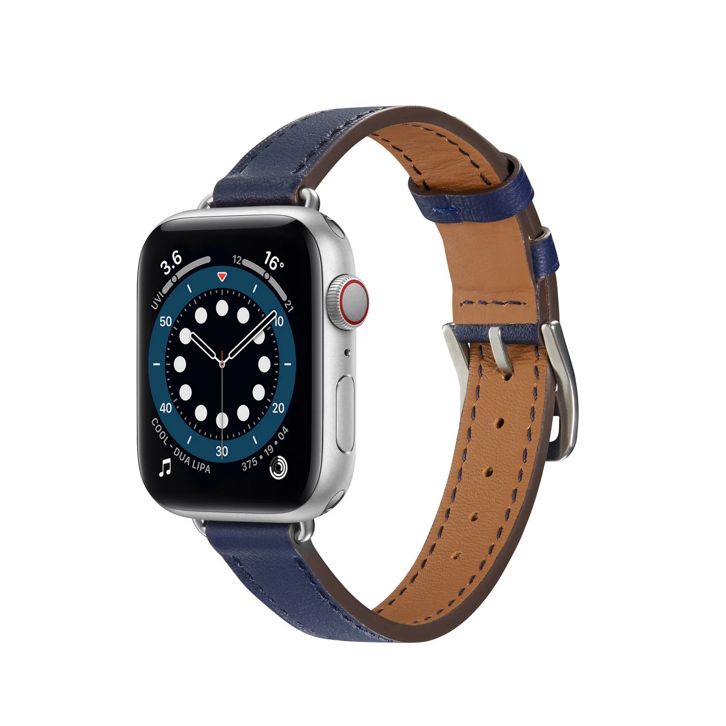 Slim-fit Leather Strap for Apple Watch Band iWatch Series Ultra/3/11/10/9/8/7/6/5/4/SE