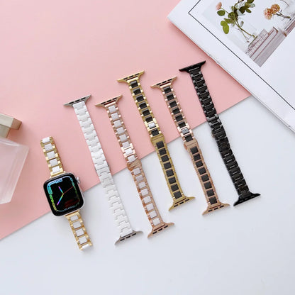Slim Metal+Ceramic Bracelet for Apple Watch iWatch Ultra Band 49mm 46mm 44mm 40mm 45mm 41mm 42mm Series 10/9/8/7/6/5/4/SE