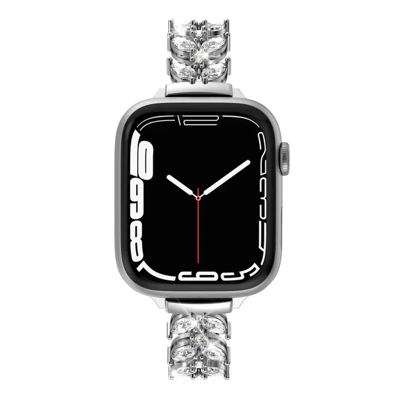 Slim Metal Diamond Bracelet for Apple Watch Band iWatch Series Ultra2/10/9/8/7/6/5/4/3/SE