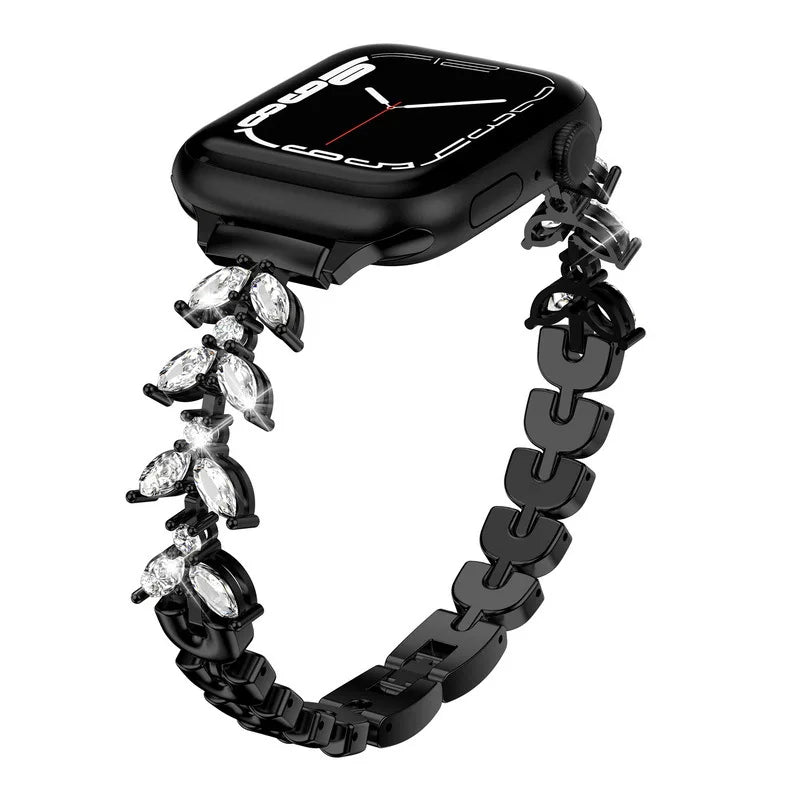 Slim Metal Diamond Bracelet for Apple Watch Band iWatch Series Ultra2/10/9/8/7/6/5/4/3/SE