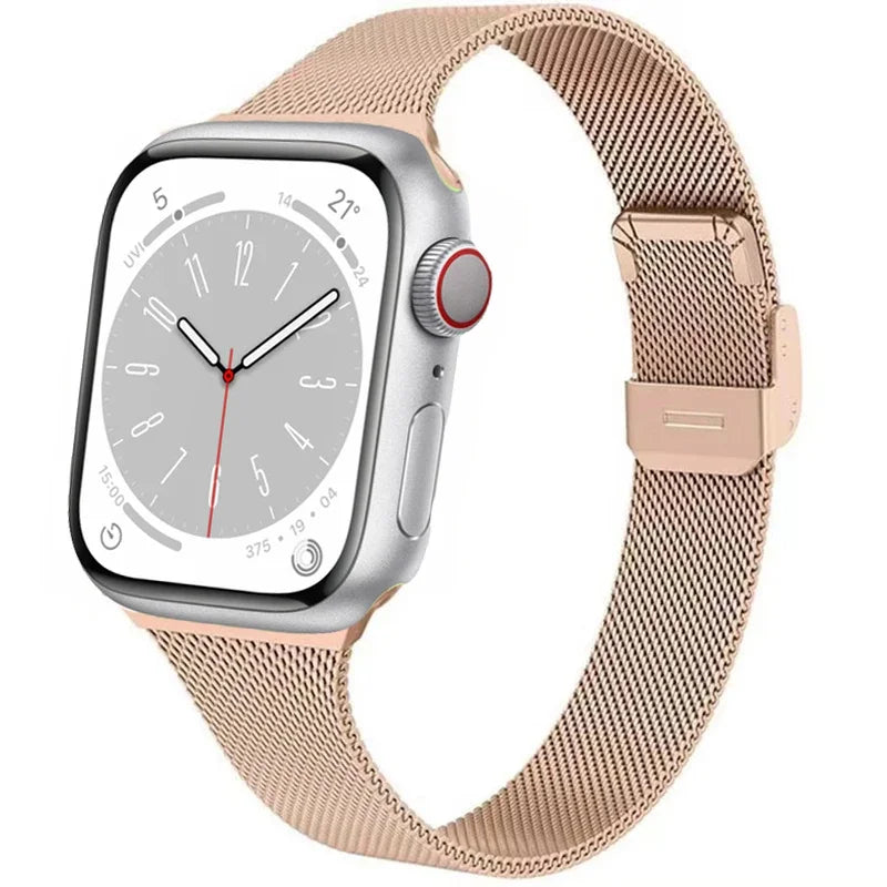 Slim Milanese Loop Strap for Apple Watch Band iWatch Series Ultra/3/11/10/9/8/7/6/5/SE