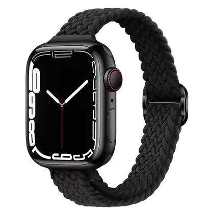 Slim Nylon Braided Bracelet for Apple Watch Band iWatch Series Ultra3/2/10/9/8/7/6/5/4/3/SE2
