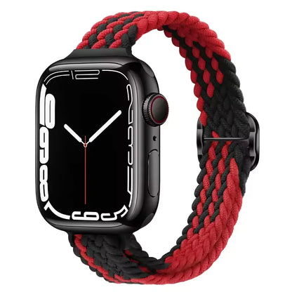 Slim Nylon Braided Bracelet for Apple Watch Band iWatch Series Ultra3/2/10/9/8/7/6/5/4/3/SE2